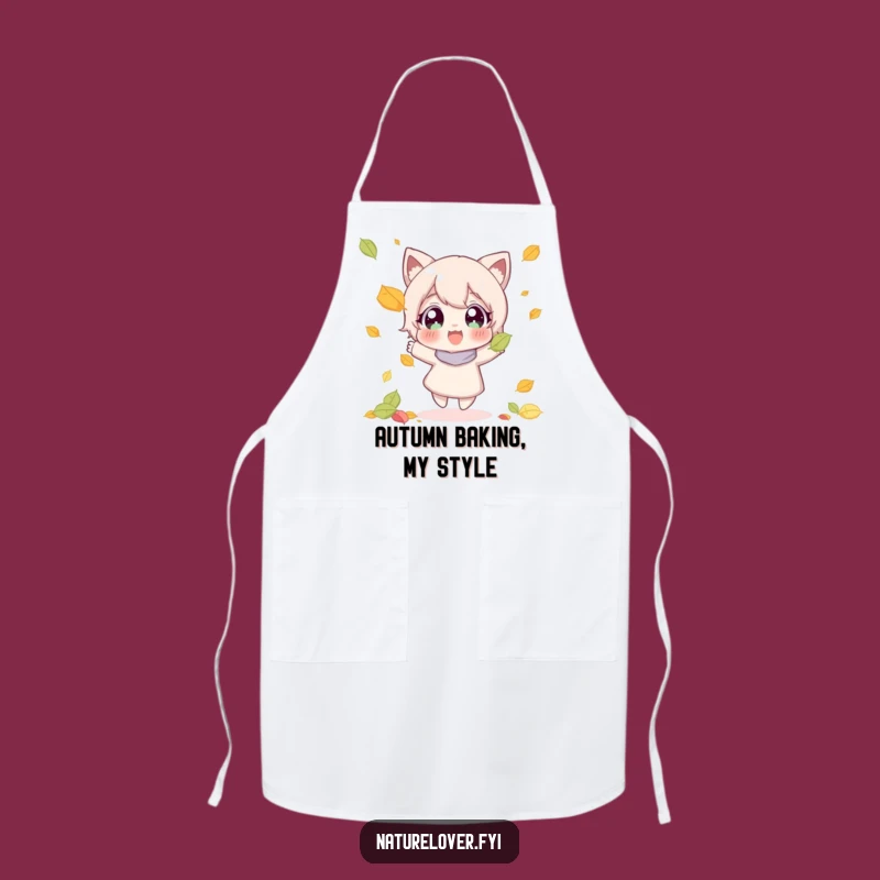 Funny Kitchen Apron: Character's Fall Joy, Whimsical Autumn Cooking Gift Idea
