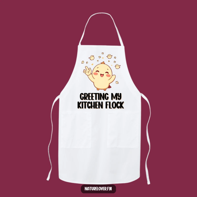 Funny Bird Greeting Apron: Cook with Cheer, Happy Character