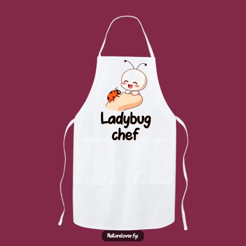 Funny Garden Ladybug Apron: Small Character Laughing, Perfect Funny Gift for Cooks