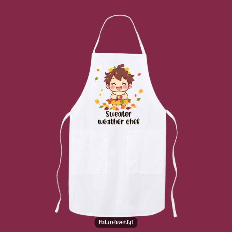 Funny Leaf Collector Apron: Joyful Autumn Kitchen Accessory