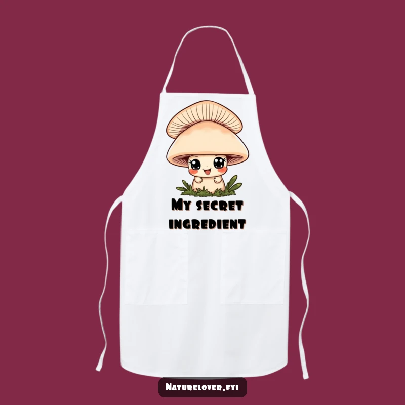 Funny Mushroom Peeker Apron - Cute Character Kitchen Wear, Whimsical Gift