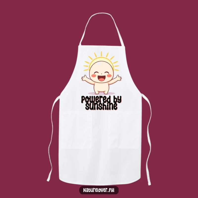 Funny Chef's Sunshine Apron: Happy Character Cooking, a Whimsical Funny Gift.