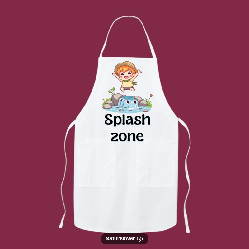 Funny Stream Crossing Apron: Nature Lover's Kitchen Fun, Practical and Funny Gift for Cooks