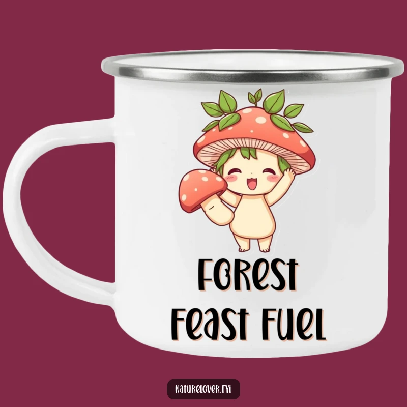 Funny Campfire Companion Mug: Character, Mushroom, Outdoor Funny Gift