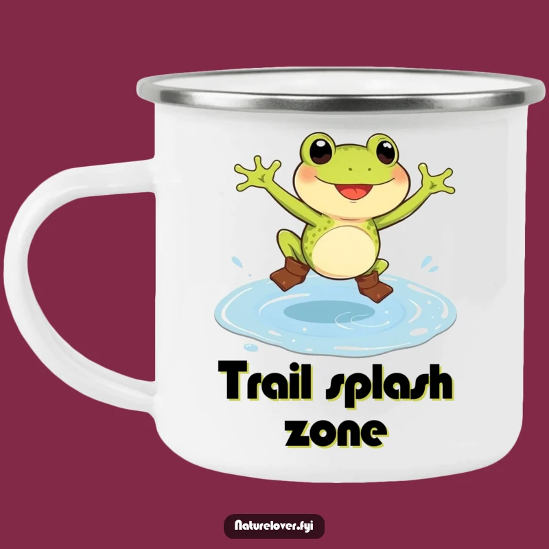 Funny Frog Boots Puddle Camping Mug - Adventure-Ready Cheer Gift
