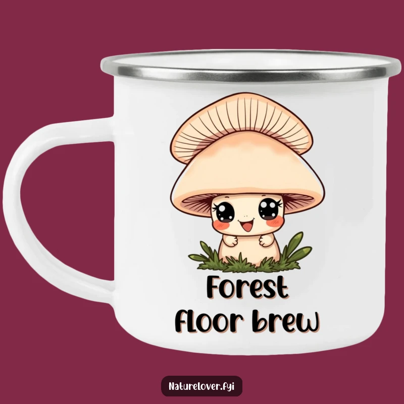 Funny Mushroom Peeker Camping Mug - Durable Character Mug, Great Whimsical Gift