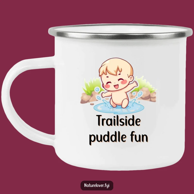 Funny Puddle Explorer Camping Mug - Joyful Character, Perfect Funny Gift
