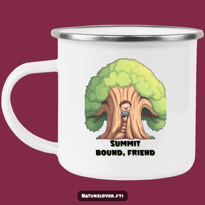 Funny Summit Seeker Camping Mug - Adventurous Character, Perfect Funny Gift