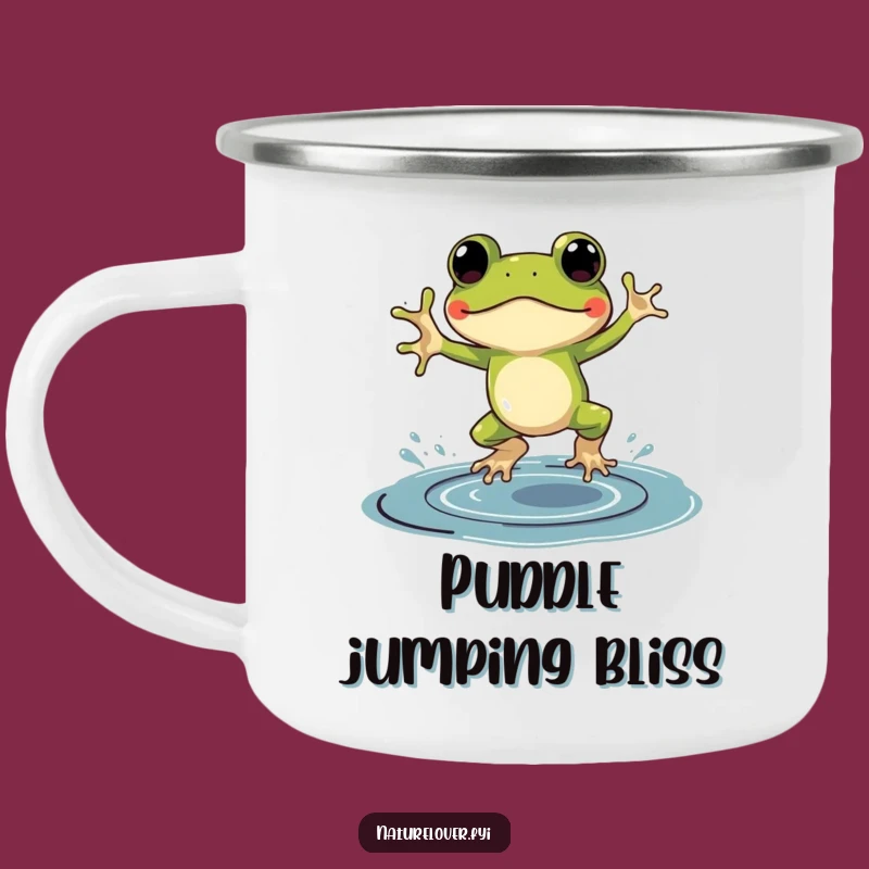 Funny Frog Galoshes Camping Mug: Adventure Fuelled by Ink