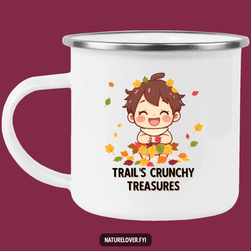 Funny Leaf Collector Camping Mug: Autumn Adventures with Character