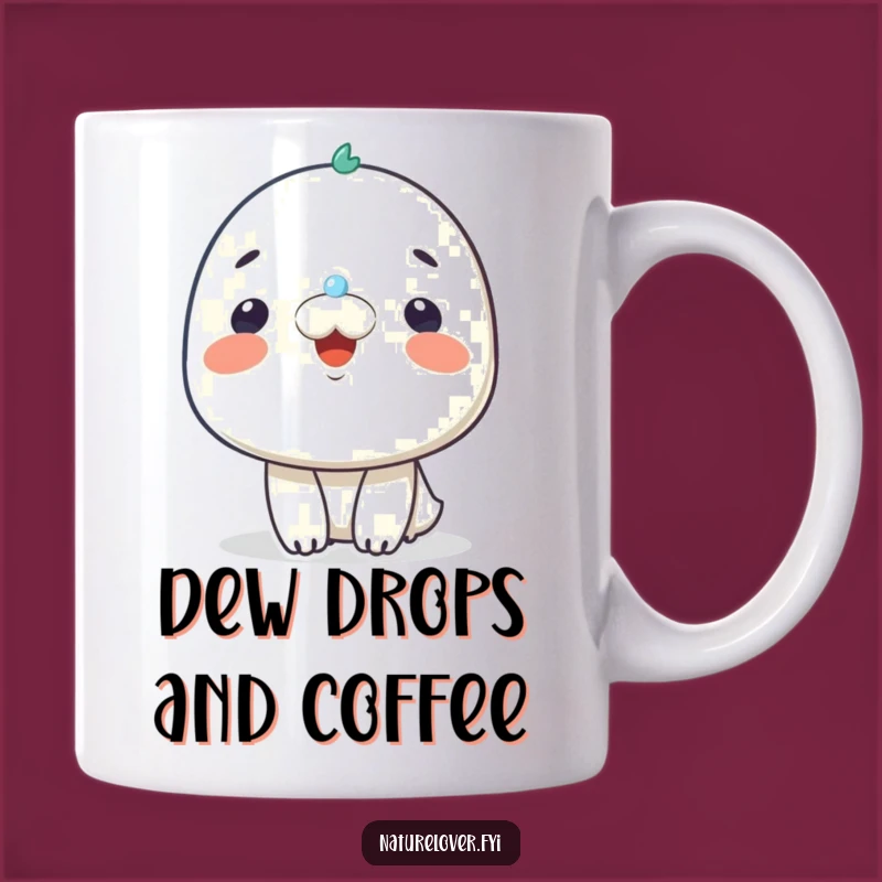 Funny Raindrop Smile Mug - Delighted Character Gift for Rainy Days