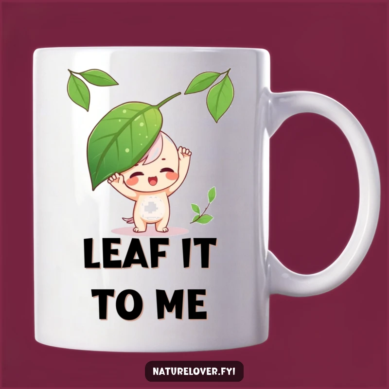 Funny Leaf Balance Playful Mug - Master the Art of Fun