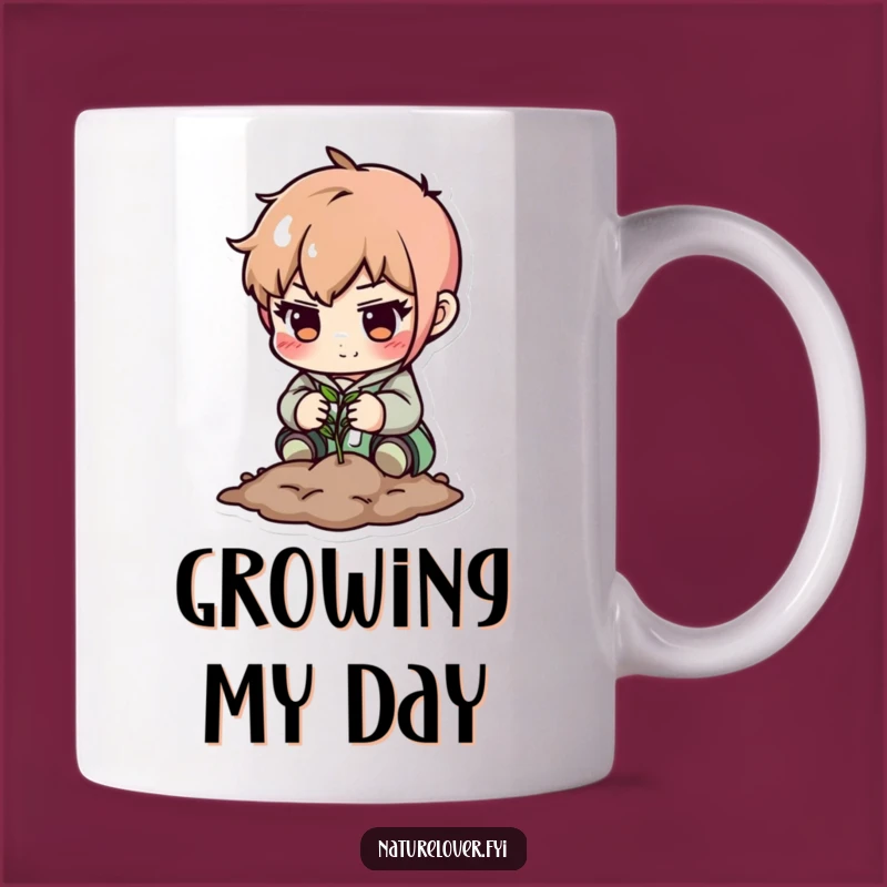 Funny Determined Character Planting Seed Mug - A Hopeful Gift for Gardeners