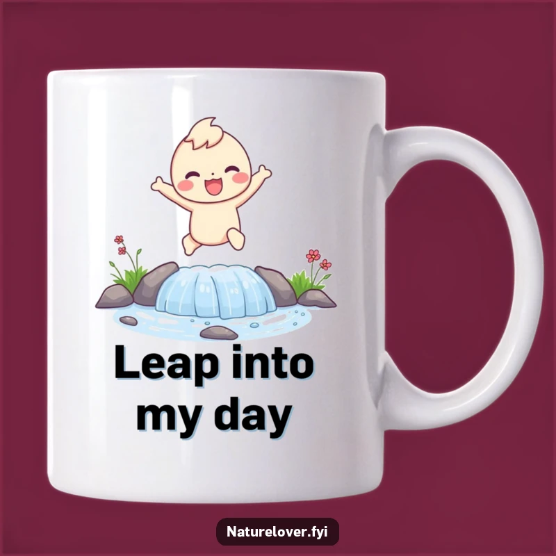 Funny Joyful Leaper Mug - Happy Character Gift for Energetic Souls