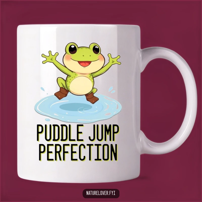 Funny Frog in Boots Puddle Jumping Mug - Joyful & Hilarious Gift Idea