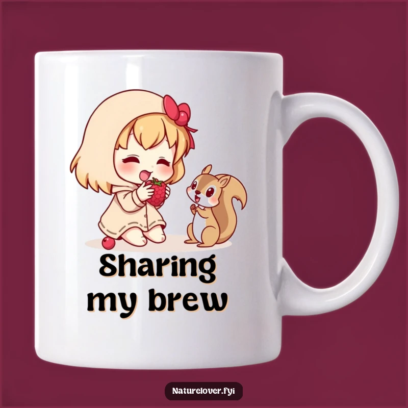 Funny Berry Sharing Character Mug: A Sweet Gift for Friends