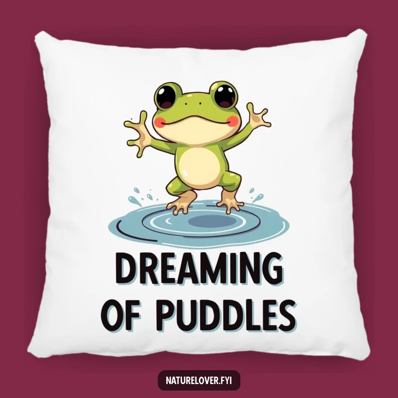 Funny Frog Galoshes Pillow: Cozy Up with Amphibious Joy