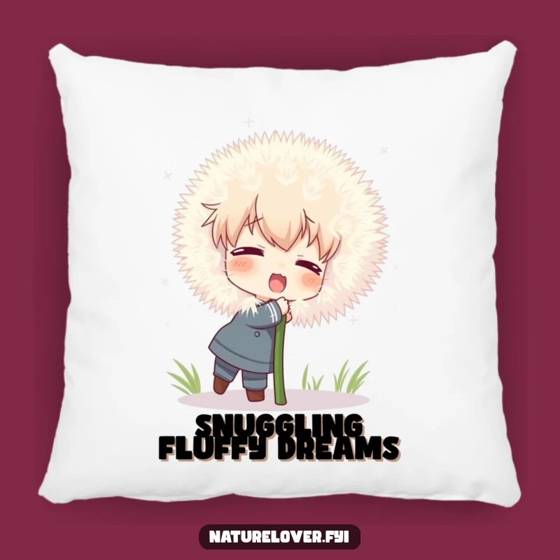 Funny Dandelion Pillow: Character's Giant Hug, Comfy & Cozy Whimsical Decor Gift