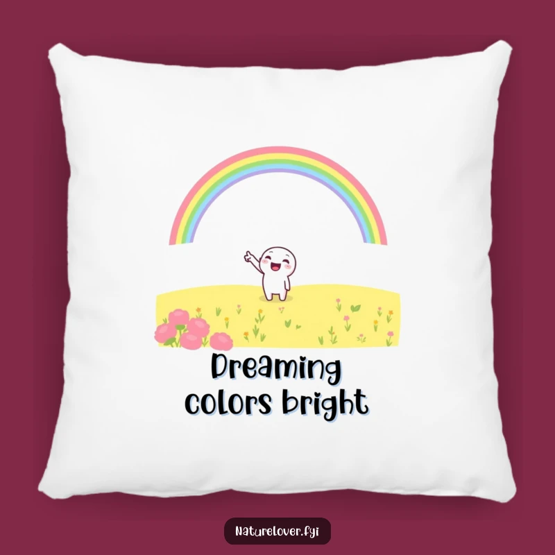 Funny Rainbow Pointer Pillow: Cozy Hopeful Comfort, Hilarious Decor