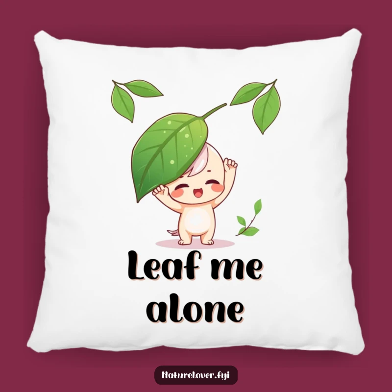 Funny Leaf Balance Playful Pillow - Cozy Up with Fun