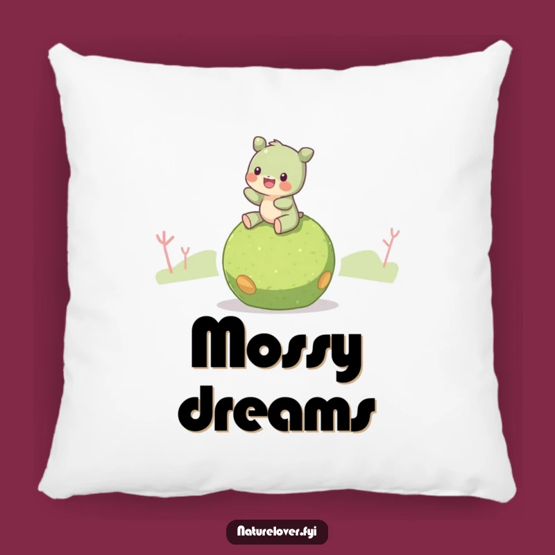 Funny Moss Ball Rider Pillow: Cozy Nature Comfort - The Ultimate Funny Accent Pillow!