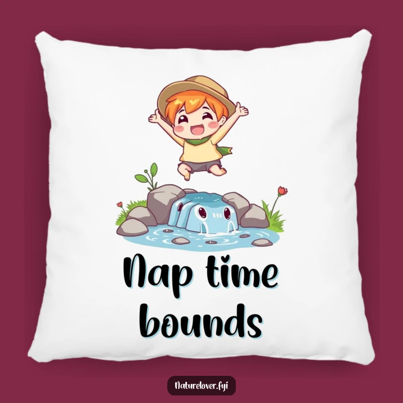 Funny Leap of Faith Pillow: Cozy Nature Lover Decor, Comfy and Funny Gift for Relaxation
