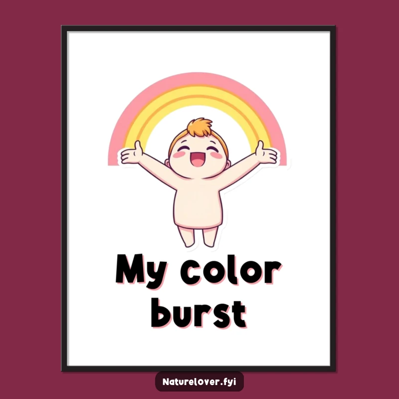 Funny Rainbow Hope Art Print: Instant Optimistic Wall Decor