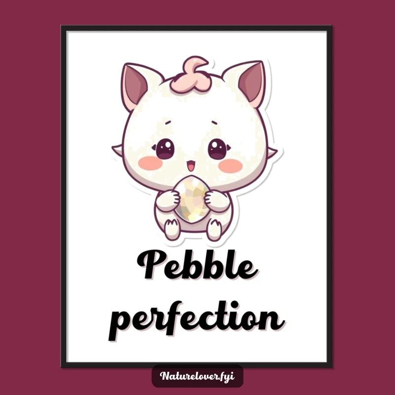 Funny Sparkling Pebble Delight Digital Print - Instant Joy for Walls