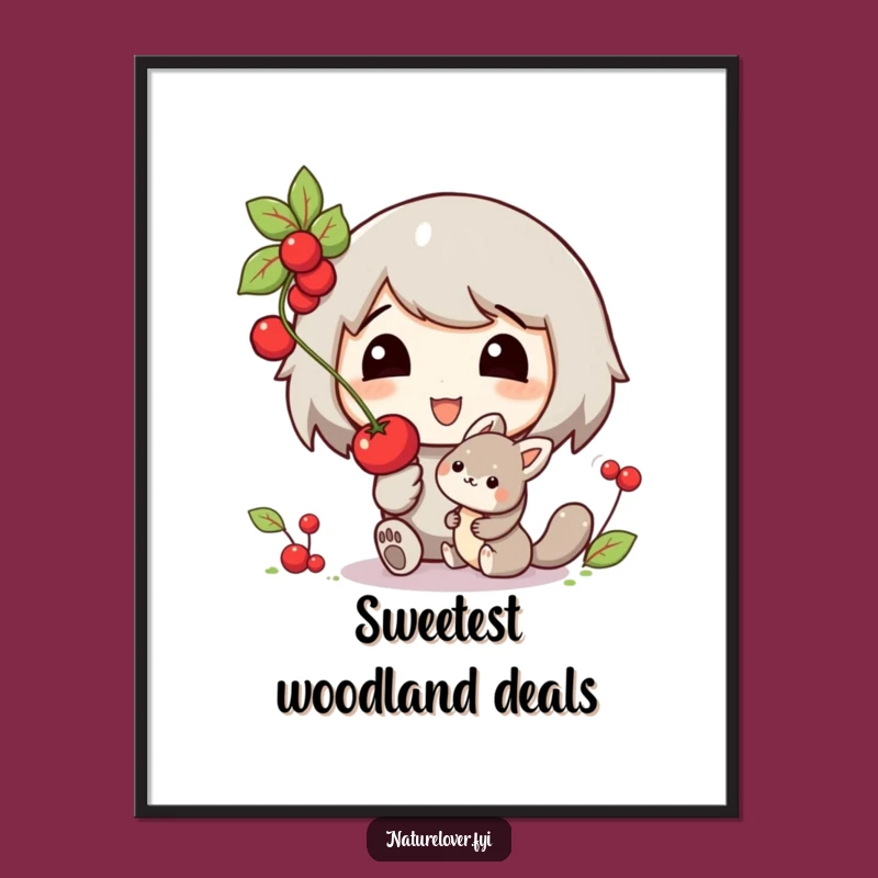 Funny Berry Buddy Digital Art: Instant Character & Creature Cheer