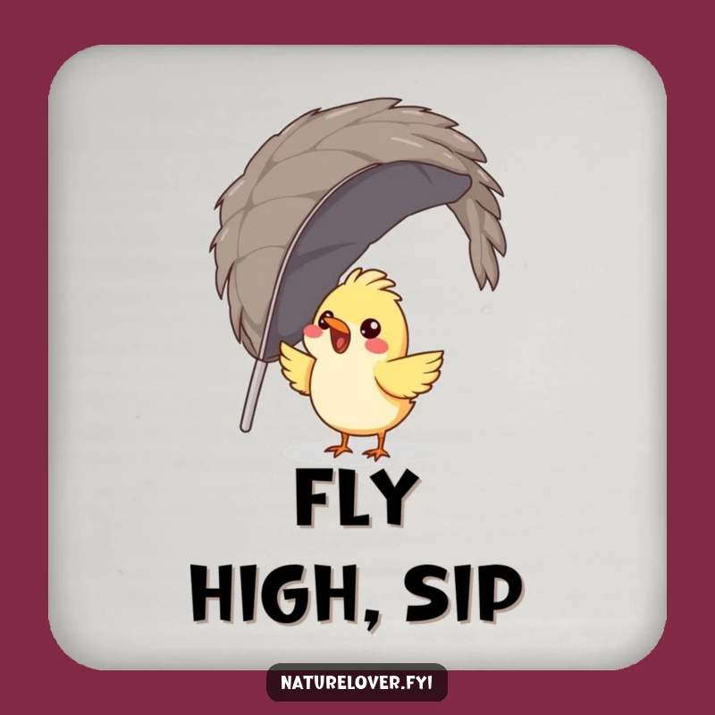 Funny Bird Massive Feather Nest Coaster - Protect Surfaces with Charm