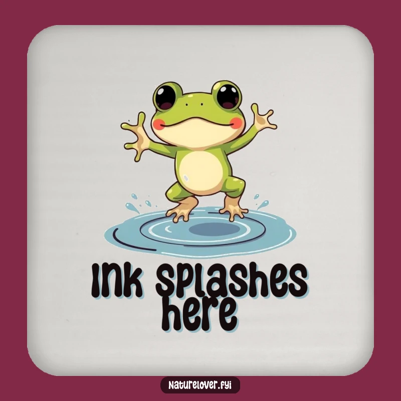 Funny Frog Galoshes Coaster: Protect Surfaces with Amphibious Charm