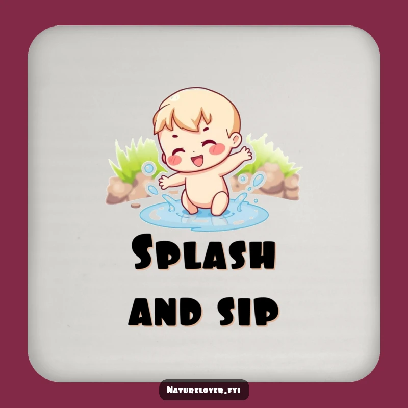 Funny Puddle Protector Coasters - Happy Vibes, Perfect Funny Gift