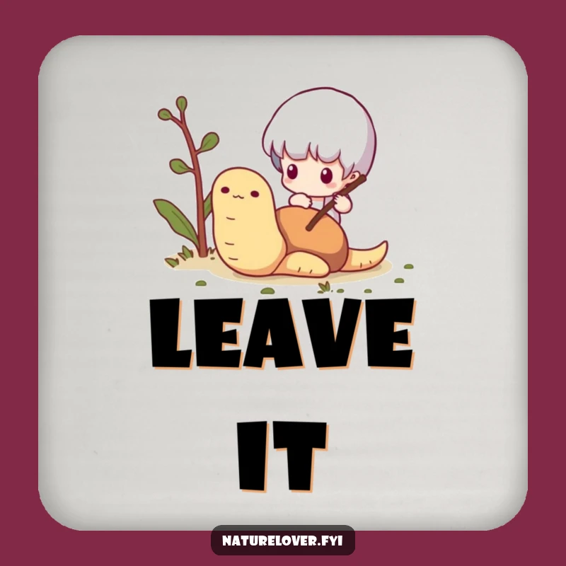 Funny Worm Surface Saver Coaster: Tiny Character's Poke, Protects Furniture with Humor, Funny Gift