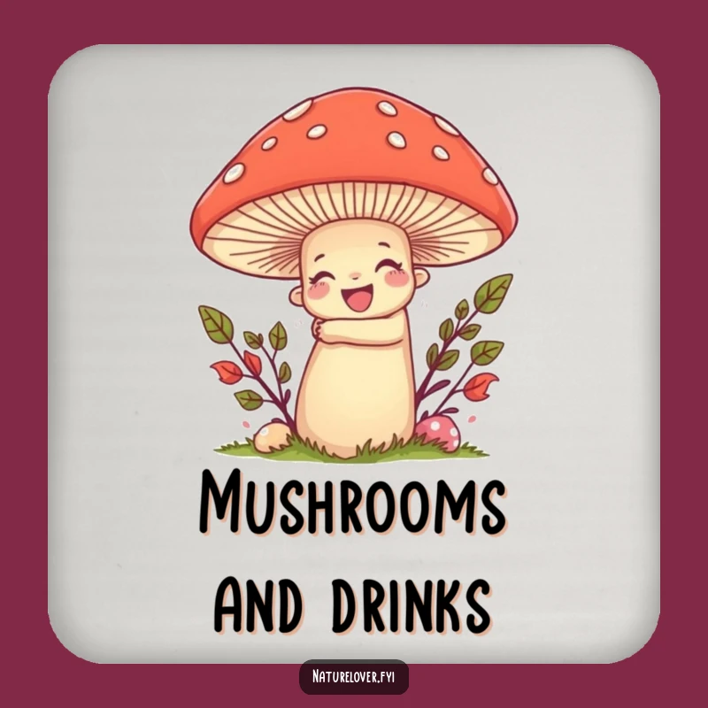 Funny Nature Lover Mushroom Coaster: Protect Surfaces with Whimsy