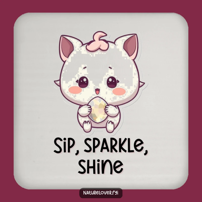 Funny Sparkling Pebble Delight Coaster - Protect with Sparkle