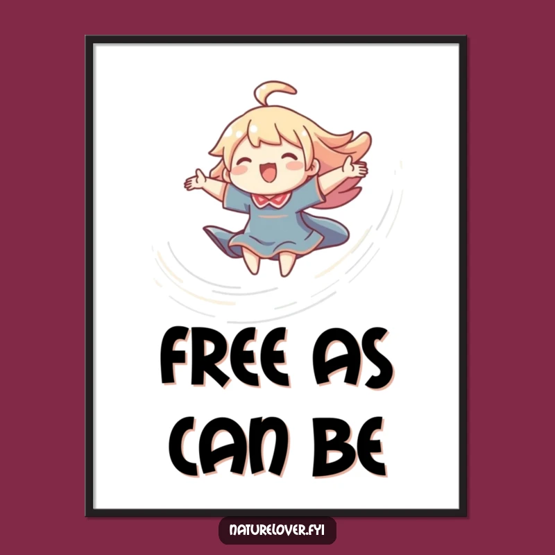 Funny Joyful Breeze Poster: Uplifting Art, Perfect Funny Gift