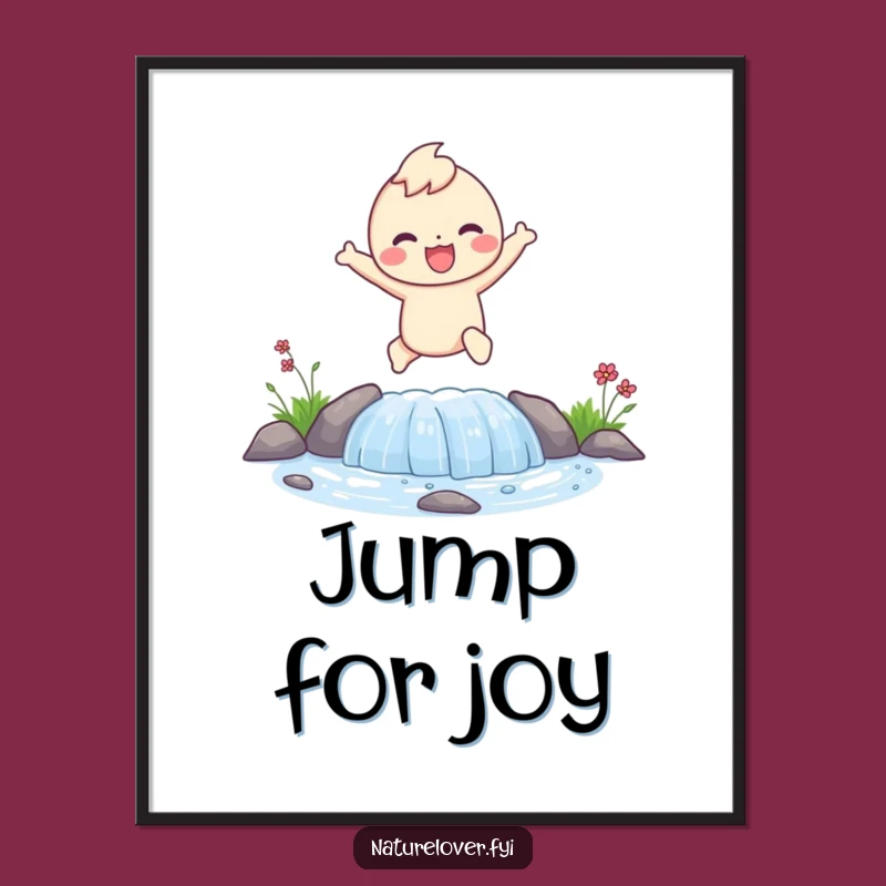 Funny Joyful Leaper Poster - Charming Character Art, Perfect Happy Gift