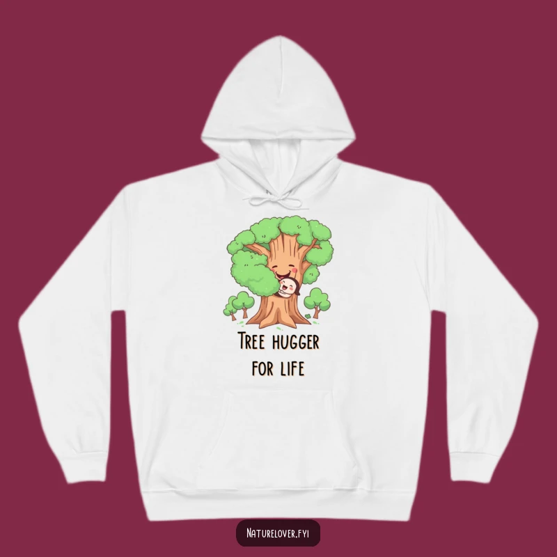 Cozy Funny Hugging Tree Hoodie: Warm Hugs from Nature's Friend