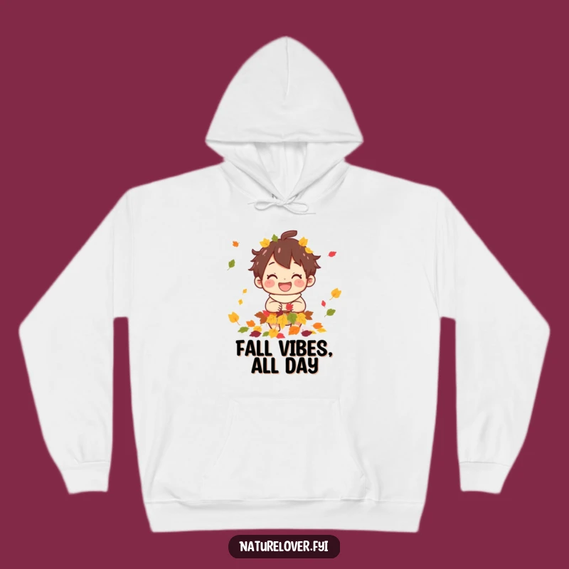 Cozy Funny Leaf Collector Hoodie: Warm Character Autumn Comfort
