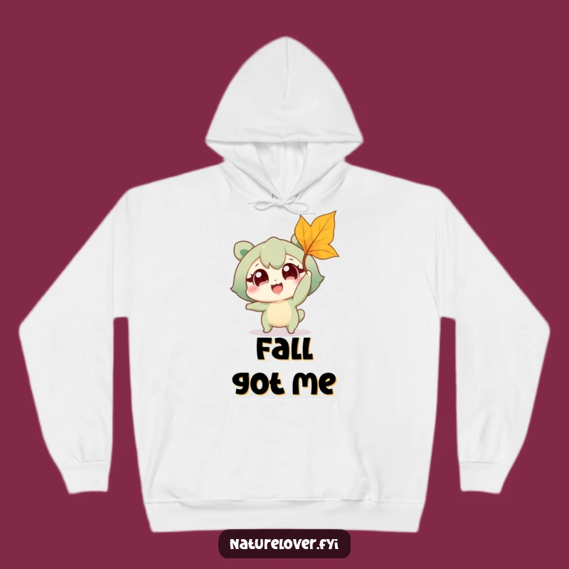 Cozy Funny Nature Lover Leaf Catch Hoodie: Warm Gift for Leaf Enthusiasts