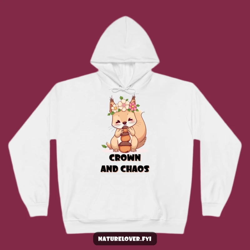 Funny Squirrel Flower Crown Hoodie: Cozy Up in Woodland Charm