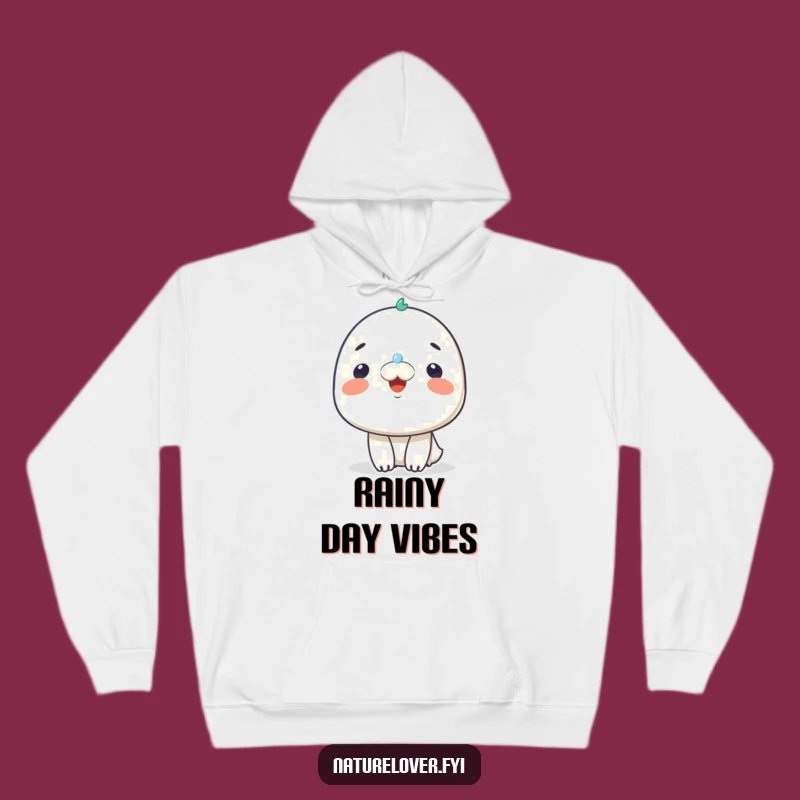 Funny Raindrop Smile Hoodie - Cozy Character Wear, Excellent Cheerful Gift