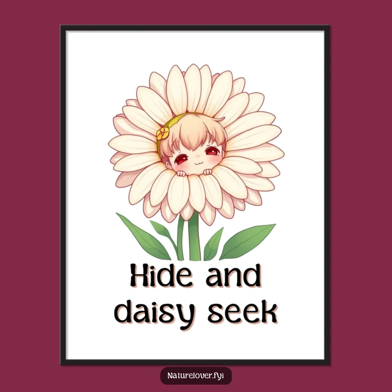 Funny Free Printable Wall Art: Daisy Peeker Nature Lover
