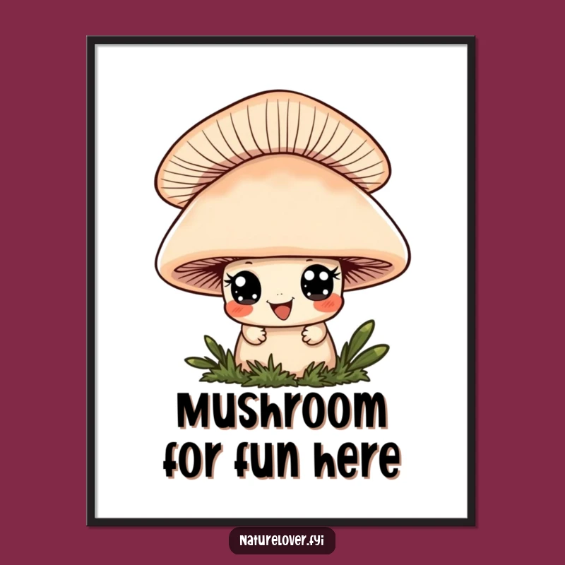 Funny Free Printable Wall Art: Mushroom Peek-a-Boo Art - Whimsical Decor!