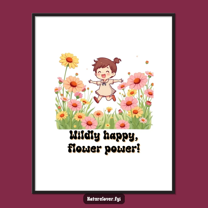Funny Free Printable Wall Art: Wildflower Skipper's Happy Dance - Joyful Home Decor!