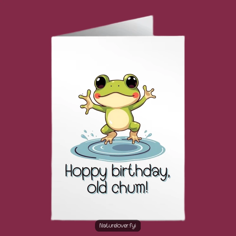 Free Printable Funny Birthday Card: Frog Ink Jump, Hilarious Downloadable Gift