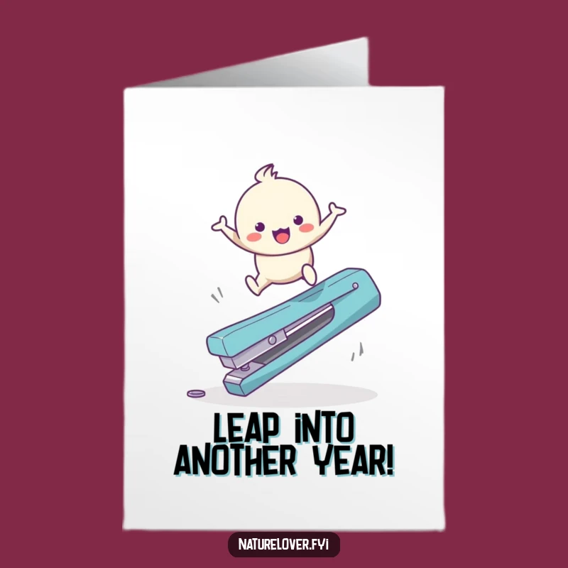 Free Printable Birthday Card: Happy Bounce Twig Leap Funny Downloadable Gift