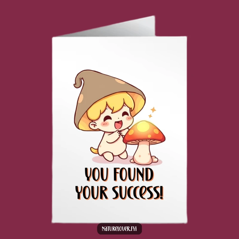 Free Printable Congrats Card: Glowing Mushroom Discovery Funny Downloadable Gift