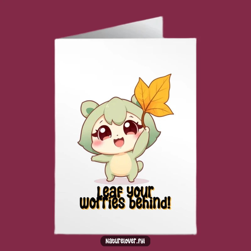 Free Printable Funny Congrats Card: Leaf Catching Triumph!