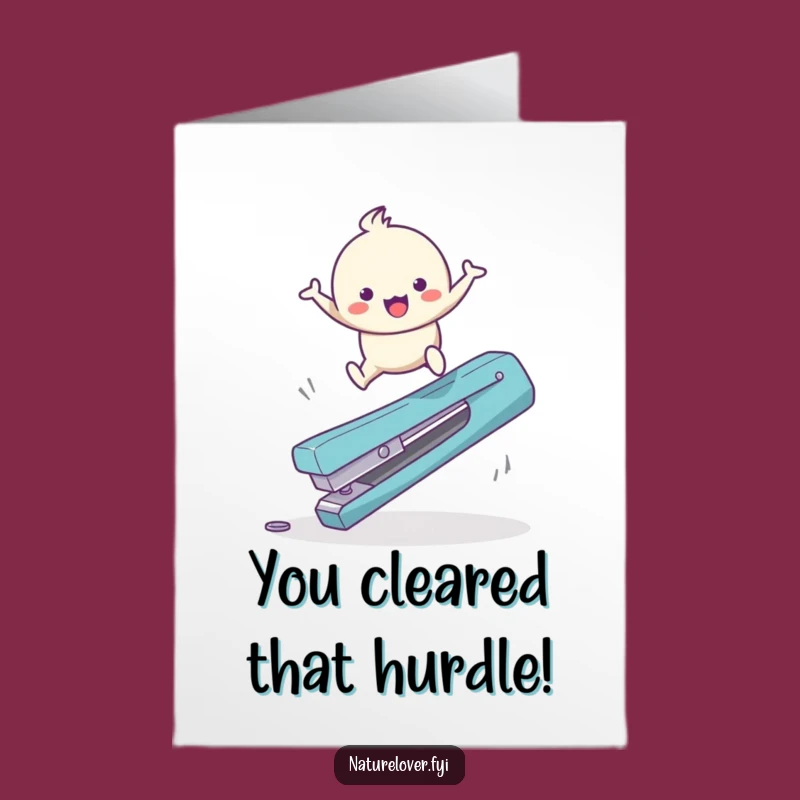 Free Printable Congrats Card: Happy Leap Funny Downloadable Gift for Success